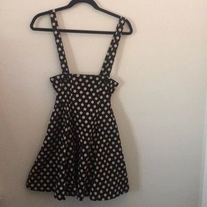 High Waist Skirt with Suspenders